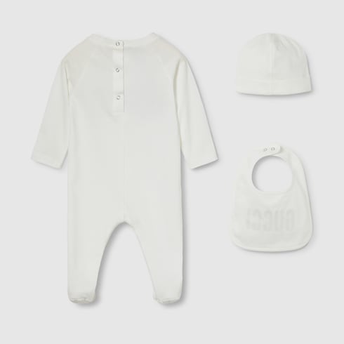Ensemble cadeau pour bébé trois pièces imprimées