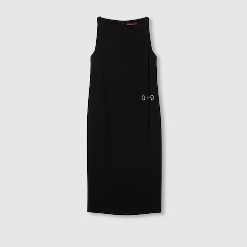 Heavy viscose sable Horsebit dress
