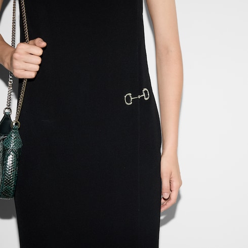 Heavy viscose sable Horsebit dress