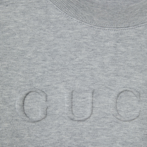 Sweat-shirt en jersey de coton embossé