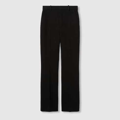 Light wool crêpe pant