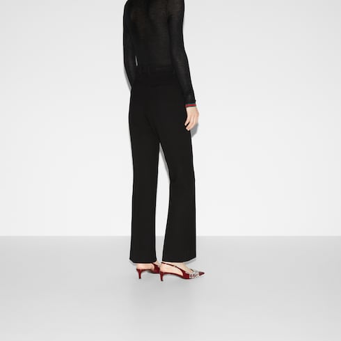 Light wool crêpe pant