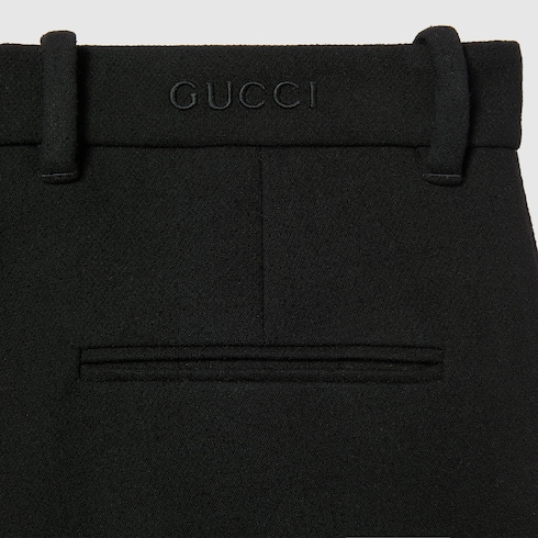 Light wool crêpe pant