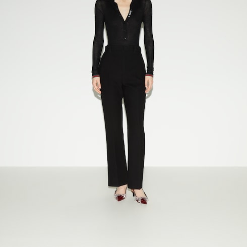 Light wool crêpe pant