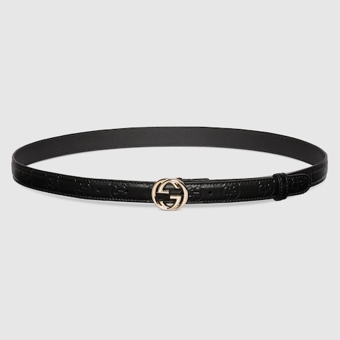 Ceinture avec boucle GG enlacés