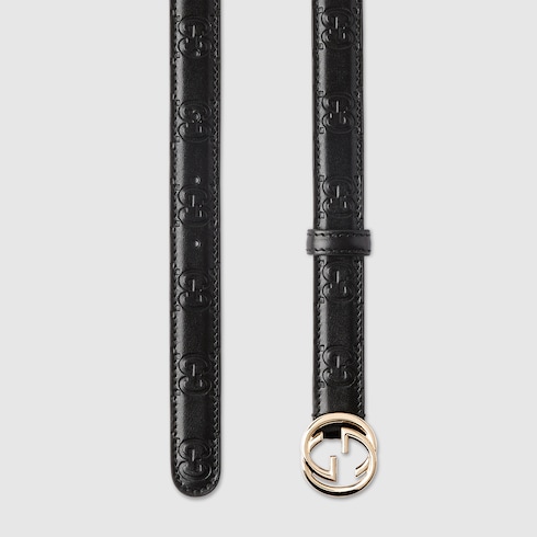 Ceinture avec boucle GG enlacés