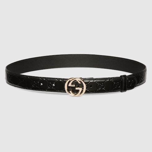 Ceinture avec boucle GG enlacés