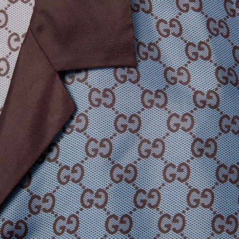 Camicia dalla vestibilità regolare in twill di seta stampato