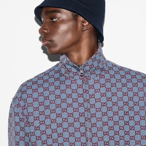 Veste en laine pied-de-poule GG