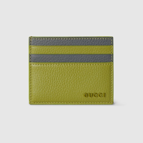 Bi-colour card case with Gucci logo