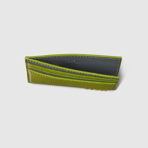 Bi-colour card case with Gucci logo