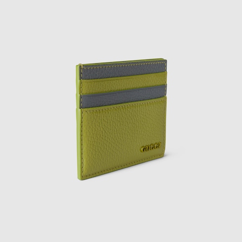 Bi-colour card case with Gucci logo