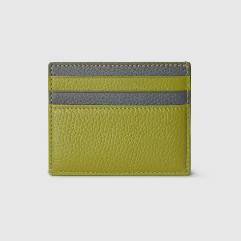 Bi-colour card case with Gucci logo
