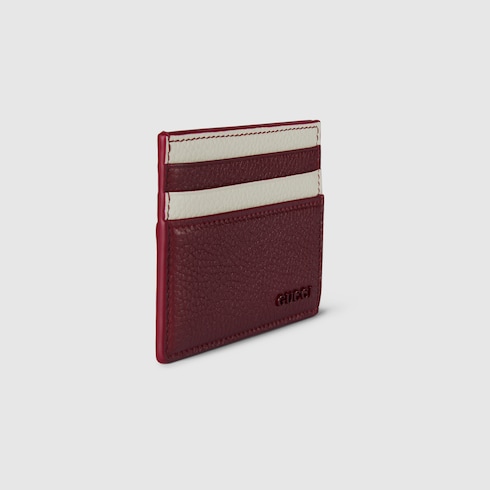 Bi-colour card case with Gucci logo Detail 3