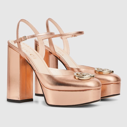 Women's platform pump with Double G