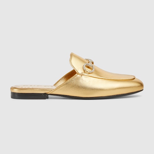 Women's Princetown slipper with crystal Horsebit