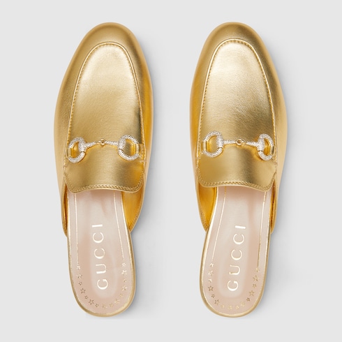 Slipper Princetown Horsebit cristales mujer
