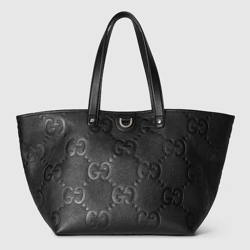 ファッションの jumbo Medium GG SI GUCCI® | Leather Black in bag tote 芳香器・アロマポット・アロマストーン
