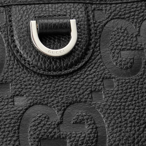 Medium jumbo GG tote bag in Black Leather | GUCCI® SI