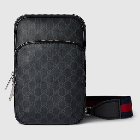 Small GG crossbody bag in black GG Supreme GUCCI Canada