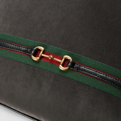 Velvet cushion with Horsebit