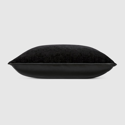 Horsebit velvet jacquard cushion