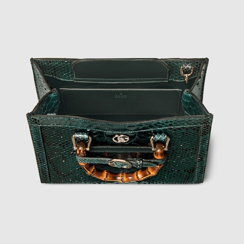 Gucci Diana系列中号号蟒蛇皮托特包
