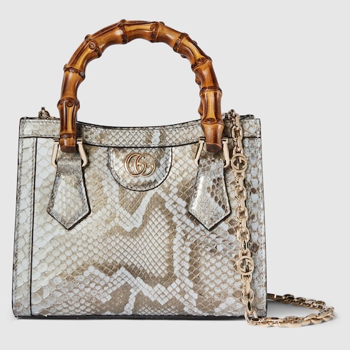 Gucci Diana mini python tote bag Detail 7