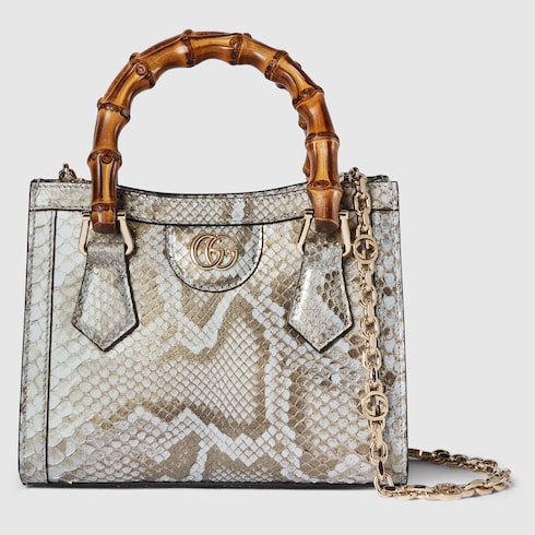 Kleiner Gucci Diana Shopper aus Pythonleder