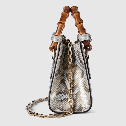 Kleiner Gucci Diana Shopper aus Pythonleder