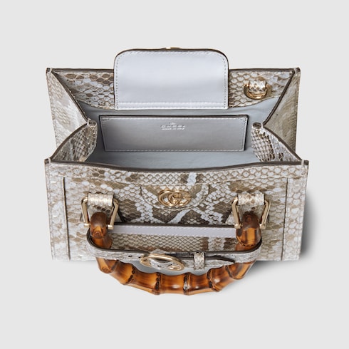 Миниатюрная сумка-тоут Gucci Diana из кожи питона