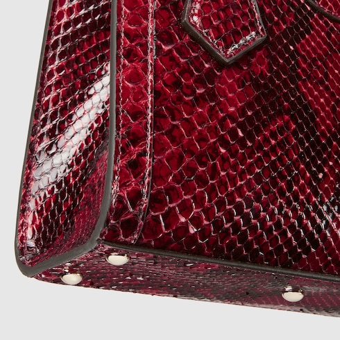 Borsa shopping Gucci Diana in pitone misura piccola