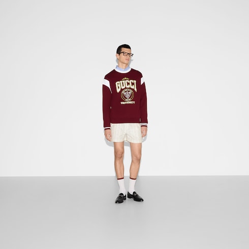 Embroidered cotton jersey sweatshirt