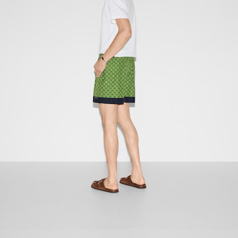 Short de baño de popelina técnica estampado