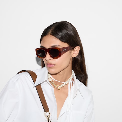 Rectangular-frame sunglasses