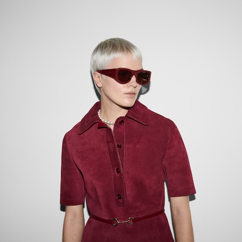 Rectangular-frame sunglasses