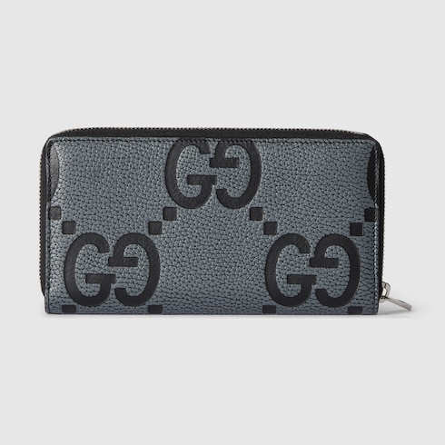 GUCCI ジップアップアラウンドウォレット ブラックレザー GG シマ 長財布 GUCCI ロゴ ジップアラウンドウォレット ・ブラック レザー