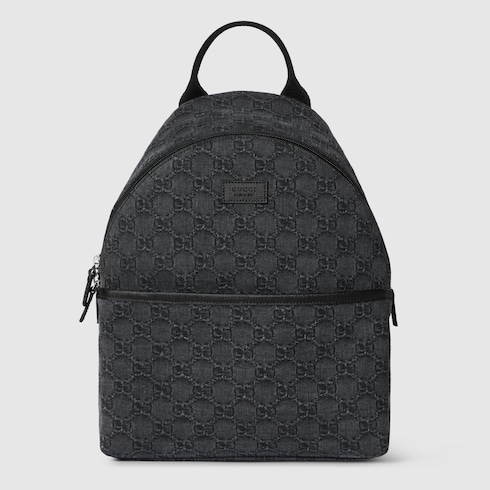 Mochila infantil de denim con GG