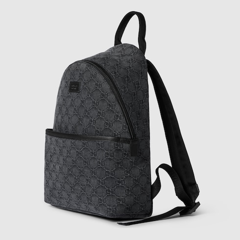 Mochila infantil de denim con GG