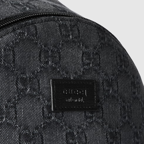 Mochila infantil de denim con GG