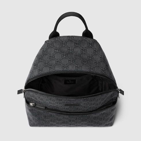 Mochila infantil de denim con GG