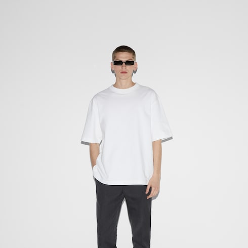 Camiseta de punto de algodón con bordado