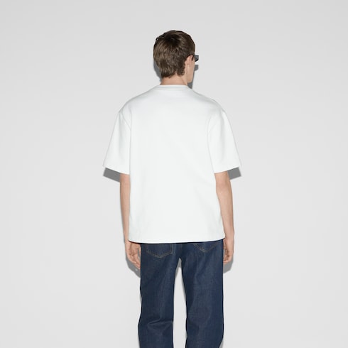 T-shirt in jersey di cotone con ricamo