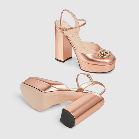 Women's platform pump with Double G