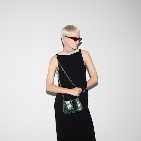 Мини-сумка Gucci Jackie Notte из кожи питона