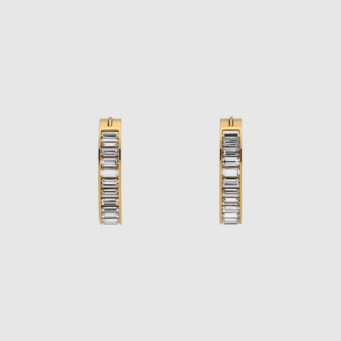 Gucci Blondie系列仿水晶环形耳环