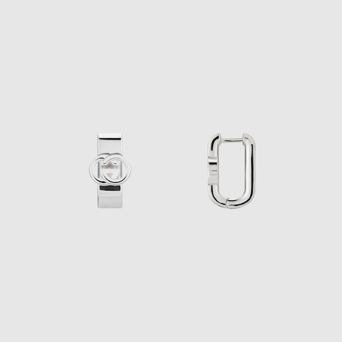 Gucci Interlocking系列环形耳环