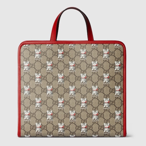 Borsa shopping bambino in tessuto GG stampato