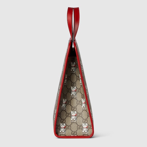 Borsa shopping bambino in tessuto GG stampato