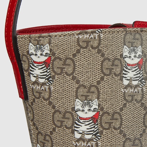 Borsa a secchiello bambino in tessuto GG stampato